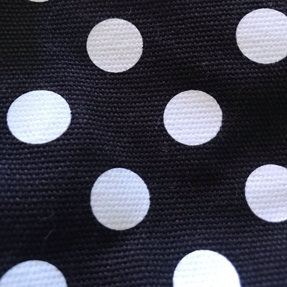 Kate Spade Black/White Polka Dot Fabric Small Tote - Picture 3 of 7
